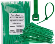 GREEN GARDENING KÁBLOVÉ VIAZAČKY upínacie pásky 4,8mm x 200mm 100ks