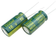 Elektrolytický kondenzátor 1500uF/16V LOW ESR (2 ks) /0940-2