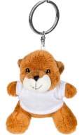 Maskot Keychain Brown Hazel Medvedík v tričku - 8cm