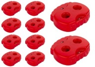 LINE STOPPER KONCOVÁ SVORKA ČERVENÁ 5mm - 10 ks