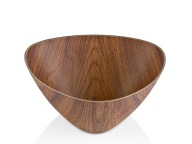 Trojuholníková misa, plastová miska na šalát, drevo, 12 cm
