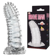 Odvážny muž priehľadný návlek na penis s výstupkami - BAILE
