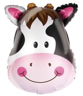 Fóliový balón Cow Fudge Farm Animals