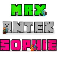 KAJAWIS Stojace písmená L 3D písmená v štýle Minecraft dekorácie MENO 1 ks