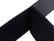 Krajčírsky suchý zips 50 mm na šitie, sada, suchý zips bez lepidla, ČIERNA