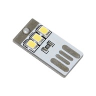 Mini USB lampa, LED kľúčenka 5V/0,3W BIELA