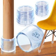 Poťahy nôh na stoličky Silikónové okrúhle ochranné kryty 22 mm x 4