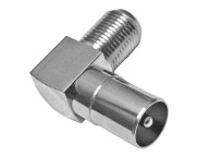 Anténny adaptér TV/wt-F/gn uhlový 75Ohm HQ
