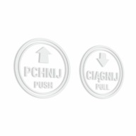 Samolepky Push Pull Push Pull 10x10cm