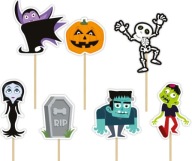 HALLOWEENSKÉ MONSTER PUMPKIN MUFFIN TOPPERS 7 ks