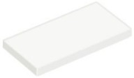 LEGO TANIER 2X4 HLADKÁ BIELA ​​Č. 87079 1 KS