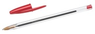 BIC CRISTAL MEDIUM ČERVENÝ GUĽOVÝ BOT S ČIAPKOM ŠKOLA 1,0 mm