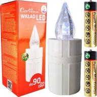 VLOŽKA ELEKTRICKEJ LED SVIEČKY VLOŽKA GRAFU AŽ 90 DNÍ NA BATÉRIU LED