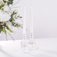 Jednoduché sväté prijímanie SVIEČKY Silver Host 24cm 2 ks