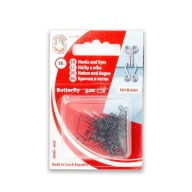 Háčiky 6 (10+8mm) Čierna, bal./18 sád