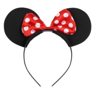RED MICKEY MICKEY MINNIE MOUSE UŠI ČELENKA S MAŠĽOU