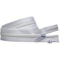 Páska na špirálový zips 5 mm, BIELA ​​+ 20 zipsov, 10 metrov