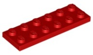 LEGO 3795 TANIER 2x6 červená NOVINKA (2g)