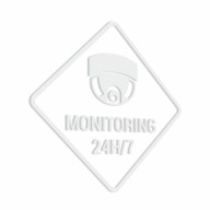 Monitorovanie 24/7 - výstražná nálepka 15x15cm