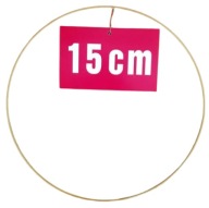 ZLATÝ MATNÝ prsteň/ráfik na lapače snov/makramé 15cm