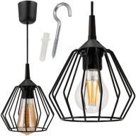 LED E27 LED LUSTRE ZÁSADNÉ LAMPY, NASTAVITEĽNÉ 0-100cm, TIIETO HLINÍK