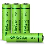 Batérie NiMH GP ReCyko AAA 650 mAh 1,2 V (4 ks.)