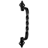 Nábytkové madlo Retro oceľové zábradlie, čierne, 13 cm