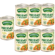 Kwidzyn Mrkva s hráškom, plechovka, 400g, 6 kusov