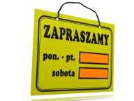 INFORMAČNÁ TABUĽA OTVÁRACIE HODINY TABUĽKA FV