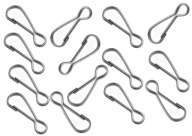 HÁČIKY NA KARABÍNU MALÉ ZAPNÚŤ 13x4MM 20KS NA ŠPERKY KU KĽÚČ.