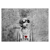 Samolepky A5 LEVEL Milujem život Banksy