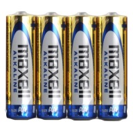 Alkalické batérie AA (R6) MAXELL, 4 ks.