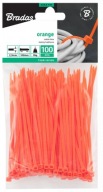 Sťahovacia páska 2,5x100mm ORANŽOVÁ oranžová sťahovacia páska 100 ks