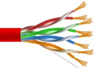 TWISTED PAIR UTP cat.5e CU 24AWG RED CABLE