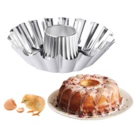 Forma na pečenie pre babku, tácka s kovovým rukávom SNB, 25 cm