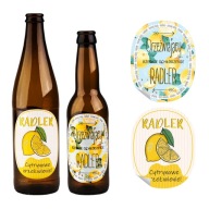 10ks RADLER nálepky na pivo s limonádou
