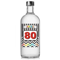 narodeninové etikety k 80. narodeninám ALCOHOL vodka