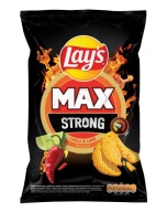 LAY'S STRONG Krečené zemiakové lupienky pikantné CHILLI&LIME 120g