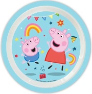 Opätovne použiteľný plastový tanier PEPPA PIG Pig Birthday Party 20 cm