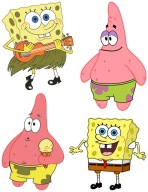 NÁLEPKY NA OKNO, ZRKADLO, SKLENENÉ SPONGEBOB PATRYK