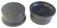 Gombík na zosilňovač 45mm čierny plast, MATNÁ ČIERNA