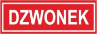 Zvonček, informačná tabuľka z PVC, 10x3,5 cm