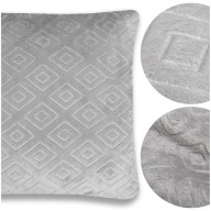Embosovaná plyšová dekoratívna obliečka na vankúš Romby2 z mikrovlákna 40x40