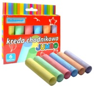 JUMBO ROAD CHALK OP. 6 kusov, bezprašné, veľké