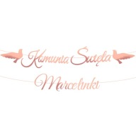 Sväté prijímanie banner girlanda s názvom