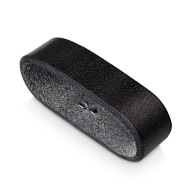 BETLEWSKI Kožené pútko na opasok, čierna koža, šírka 4 cm