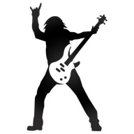 GUITARISTICKÁ NÁLEPKA NA AUTO REFLEXNÉ ROCKMAN