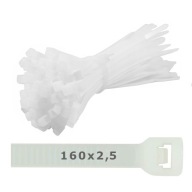 Plastové upínacie čapy 160x2,5 - 100 ks.