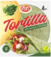 VIVI ŠPENÁTOVÁ TORTILLA pšeničná 240G (4 karbonátky) 25CM