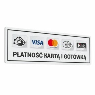 Platba kartou a v hotovosti - nálepka 10x30